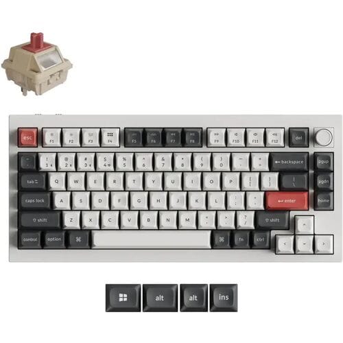 Keychron Q1 Ultra 75% 8K Wireless Tri-Mode - Gaming toetsenbord - Engels (US international) - Wit
