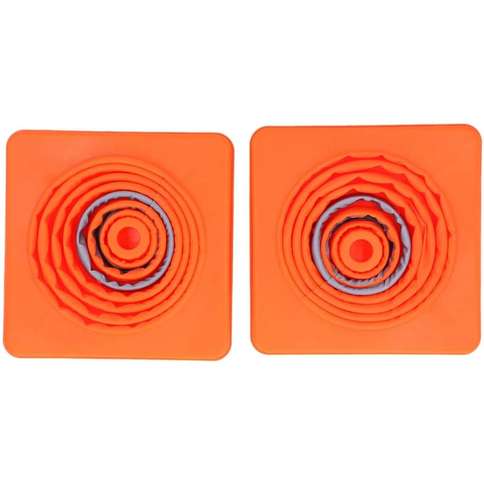 2 Stuks Verkeersveiligheidskegels Opvouwbare Multifunctionele Pop-up Kegel met Reflecterende Kraag Oranje voor red