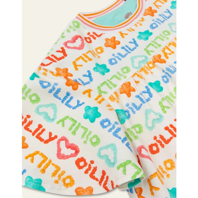 Oilily Djenda - Jurk - Meisjes - Wit - 122/7yr