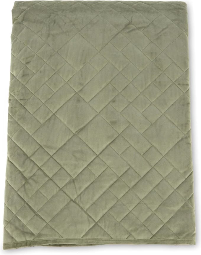 Luxe groene sprei 260 x 260 cm van polyester en microvezel