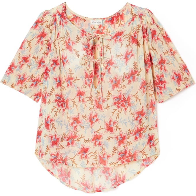 Louise Misha Blouse Marine Raspberry Flowers Taglia: 34 | Magliette intime Outlet | Donna | Rosa