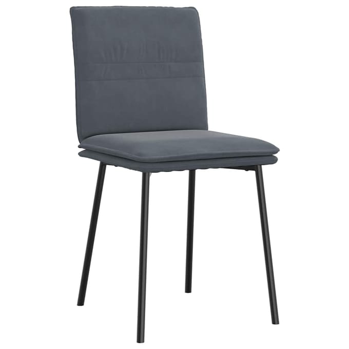 vidaXL - Eetkamerstoelen - 4 - st - fluweel - donkergrijs