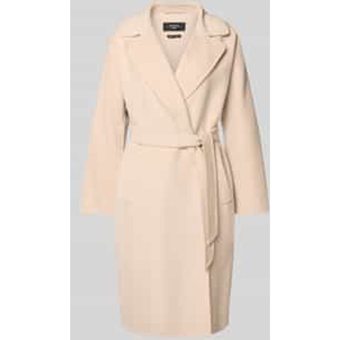 Regular fit lange wollen jas van scheerwolmix model 'CIVADA'