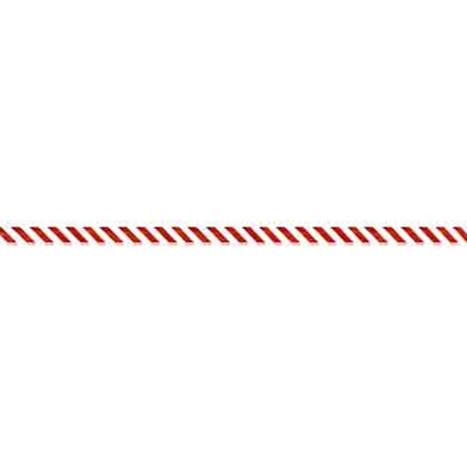 Afzetlint, polyetheen folie, 100 m x 80 mm, rood/wit gearceerd, 1 rol