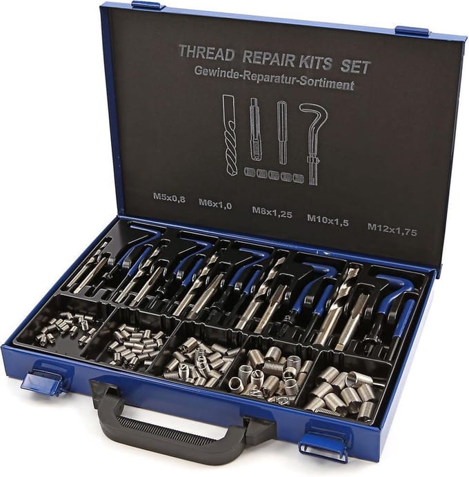 HBM M5-M12 Schroefdraad Reparatieset met Lange D2 Draadbussen, Set