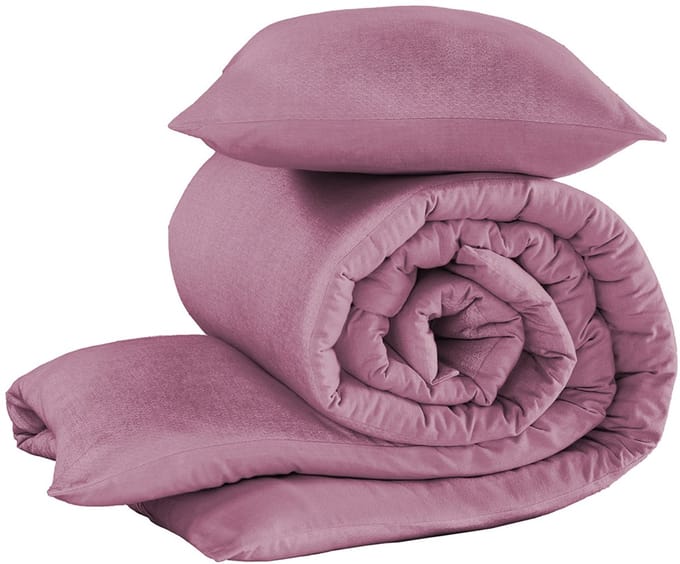 De Witte Lietaer Dekbedovertrek Tarbot - Eenpersoons - 140 x 200/220 cm - Lila