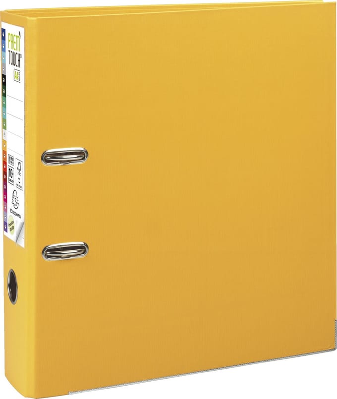 Exacompta 10x Prem'Touch® PP Ordner met hefboom - Rug 80mm - A4 maxi - Geel - 53349E