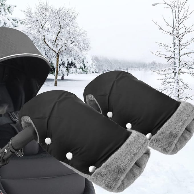 Warme Handmuffe voor Kinderwagens - Waterdichte & Winddichte Handschoenen met Fleece