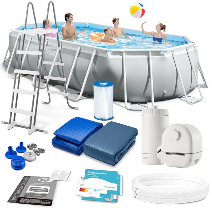 Intex 26796 Serie - Rechthoekige Framezwembad - 503x274x122cm - 12-in-1 Set
