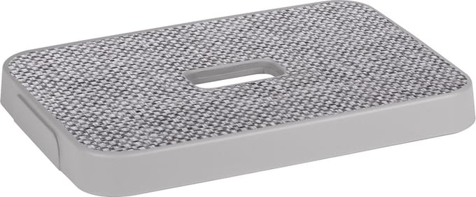 Sunware - Sigma home deksel stof grijs - opbergbox 5L - 24 x 16,5 x 2,5 cm