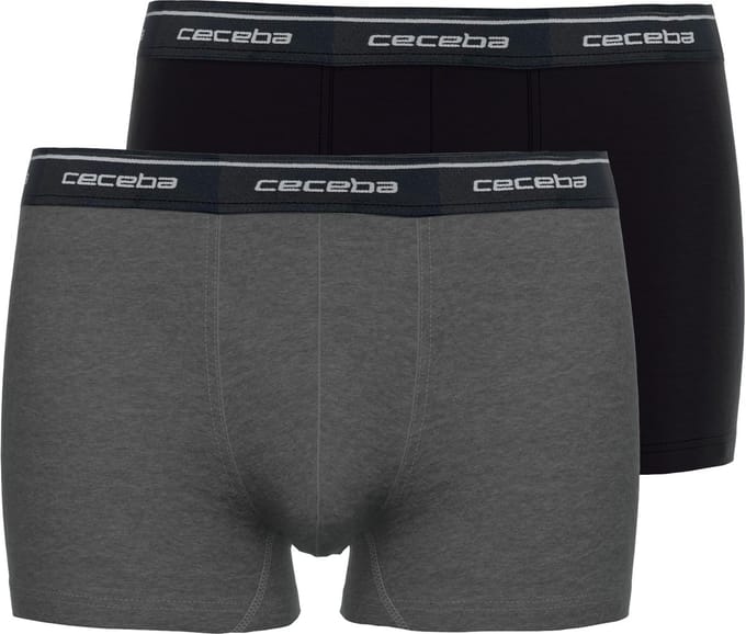 CECEBA Monza 2-pack Heren Boxer - Grijs/Zwart