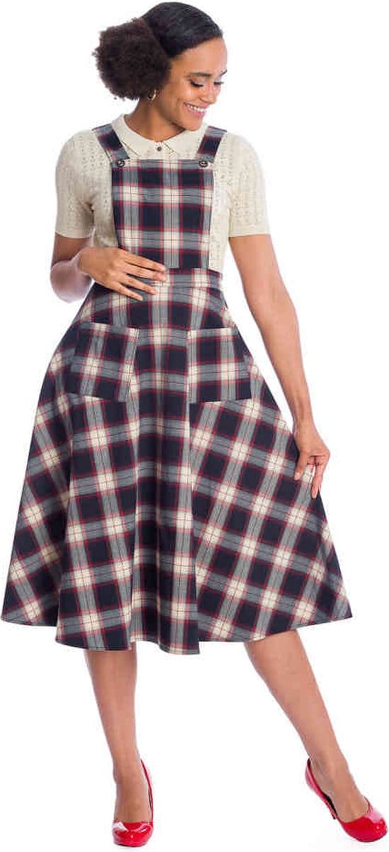 Banned - SAIL DAY PINAFORE Flare jurk - 2XL - Donkerblauw