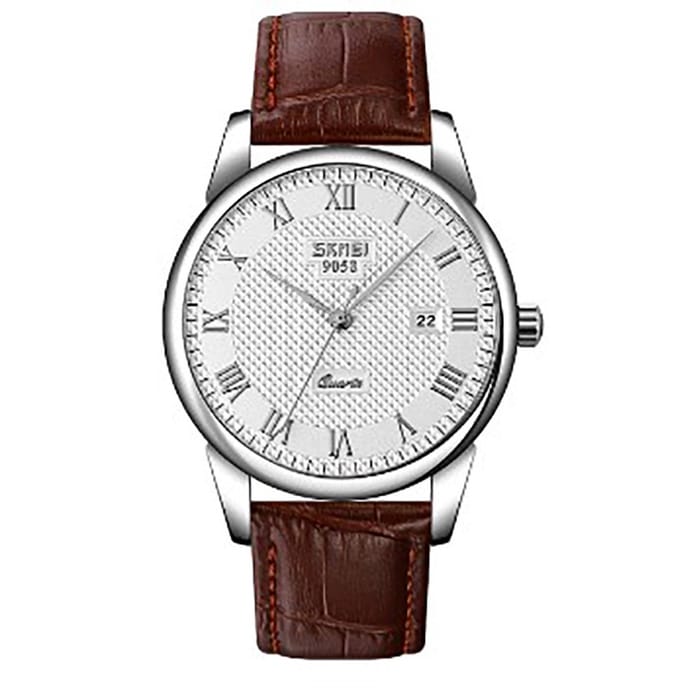 SKMEI klassiek horloge 30 mm - Bruin