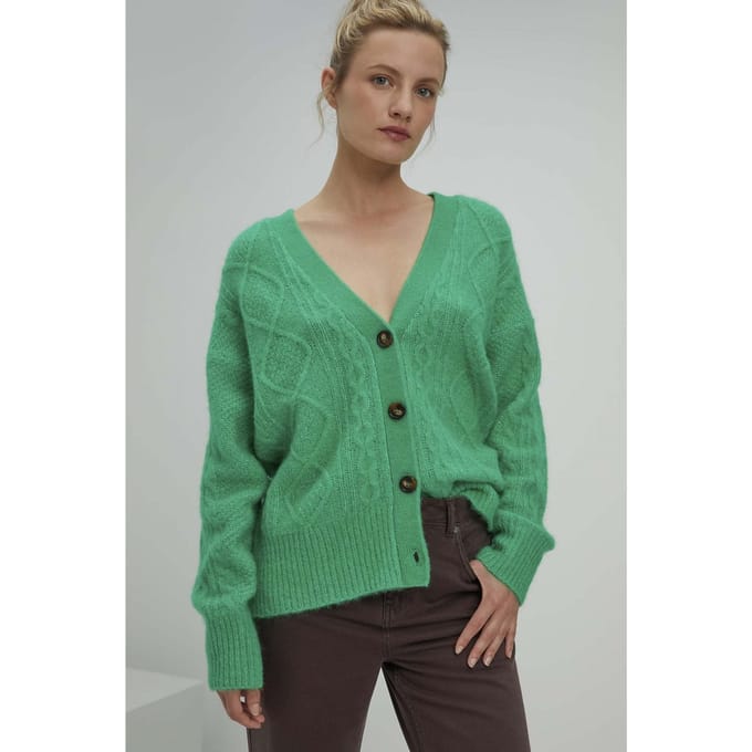 Josephine & Co Seth Cardigan Parrot Green Größe: S | Strickpullover Outlet | Damen | Grün