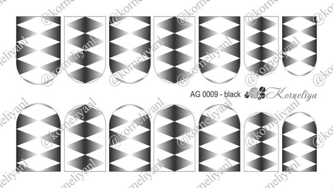 Korneliya Airbrush Waterdecal AG 0009 Black