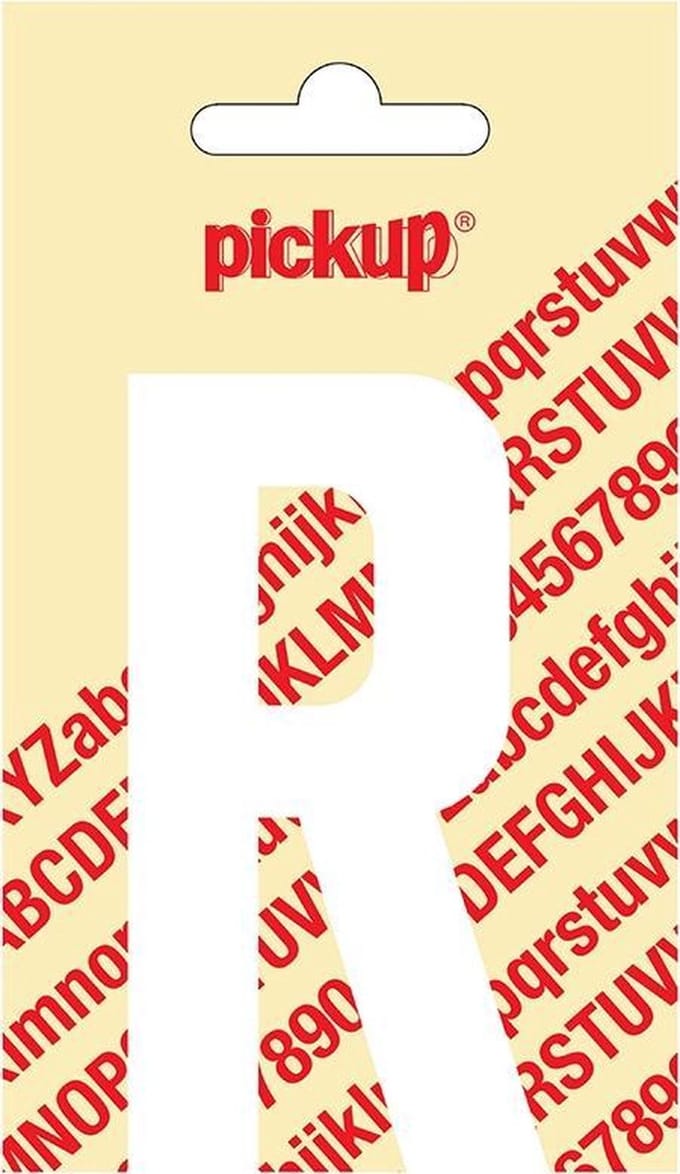 Pickup plakletter Nobel 90 mm wit R - 31012090R
