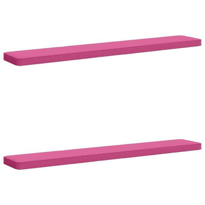 vidaXL - 2-delige - Bankkussens - VUGHT - 2 - pcs - 100% - Polyester - Roze