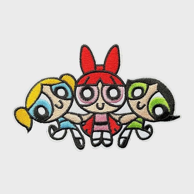 Patchy® – The Powerpuff Girls Strijkpatch - Strijkapplicatie - Strijkembleem - Badge - Patches - Carnaval (WOP)