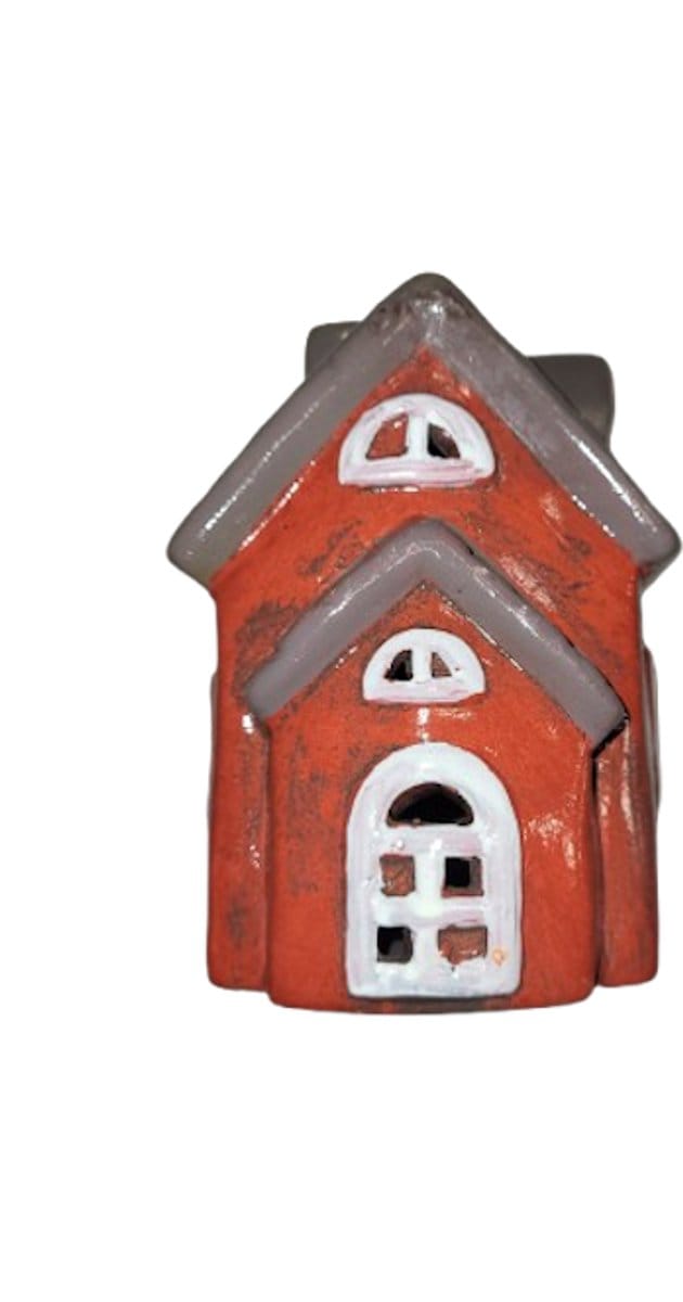 Theelichthouder DAN - Keramieken huisje - waxinelichthouder
