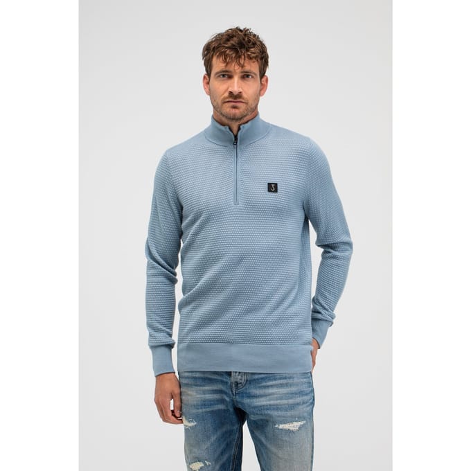 Butcher of Blue Structure Halfzip Horizon Blue Taglia: M | Maglioni a maglia Outlet | Uomo | Blu