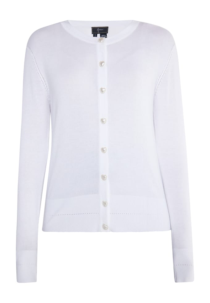 Faina Gebreid vest Dames wit