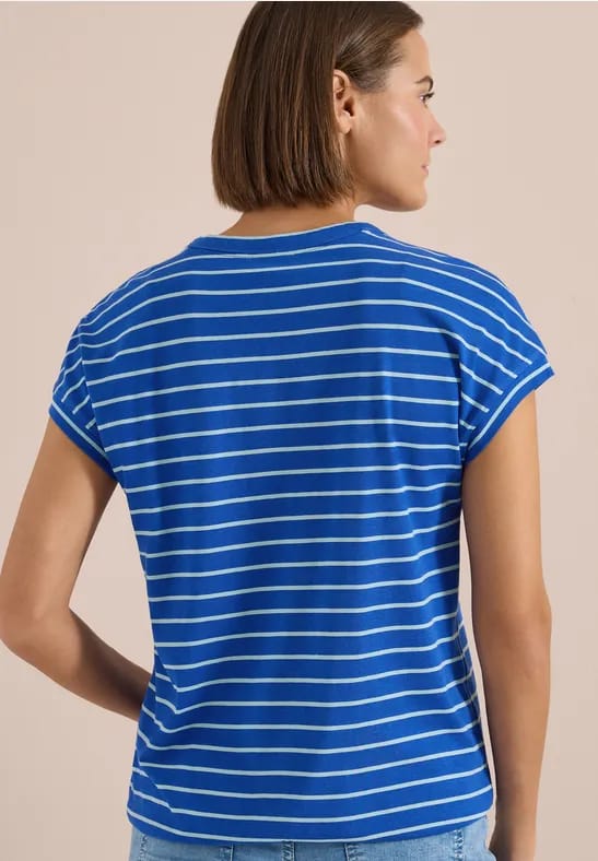 Shirt met ronde hals en strepen