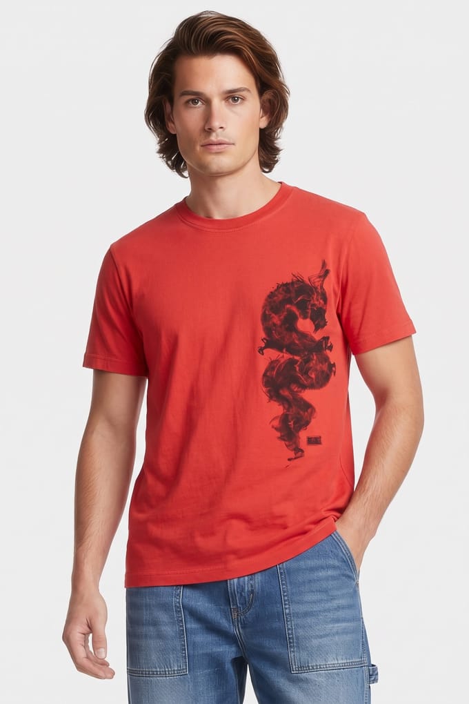 IRO Paris Pao T-shirt Cherry Red Größe: S | Bedruckte T-Shirts Outlet | Herren | Rot