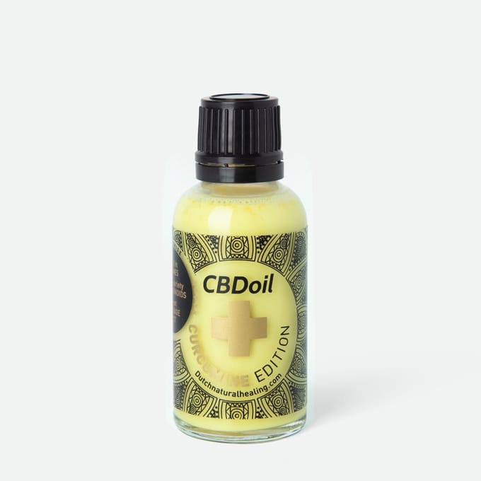 Dutch Natural Healing CBD Curcumine - Wateroplosbare CBD Druppels - Kurkuma Supplement - 30 ml