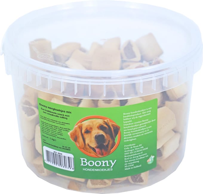 Boony hondenkoek mergkoekjes mix, emmer a 1000 gram