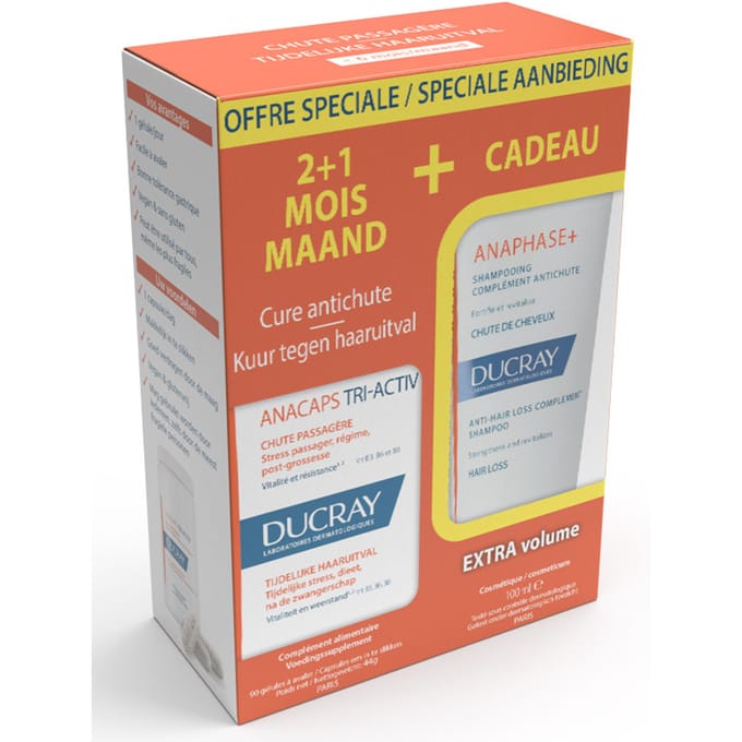 Ducray Anacaps Tri-Activ 90 Capsules + Anaphase Shampoo 100ml Promo