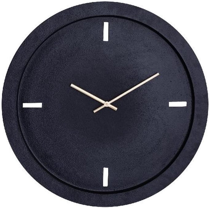 PTMD Klok Endor - 55x55x4 cm - Aluminium - Zwart