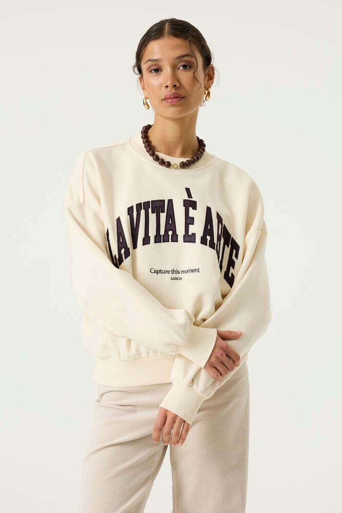 Geprinte sweatshirt voor dames Garcia Oversized Fit