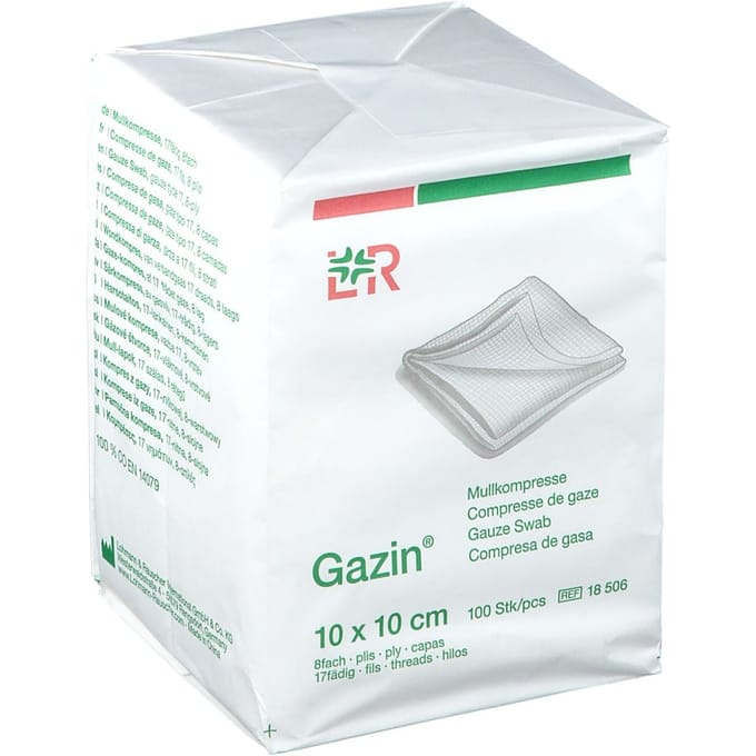 Gazin Gaaskompres 10 x 10cm 18506 100 Compressen