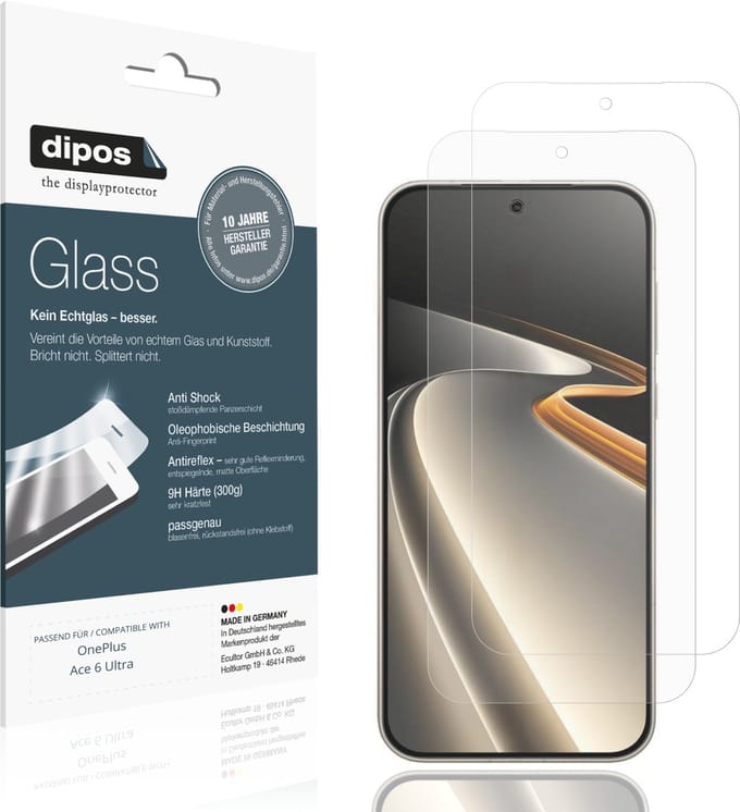 dipos – 2x Matte Pantserfolie geschikt voor OnePlus Ace 6 Ultra | 9H Screenprotector