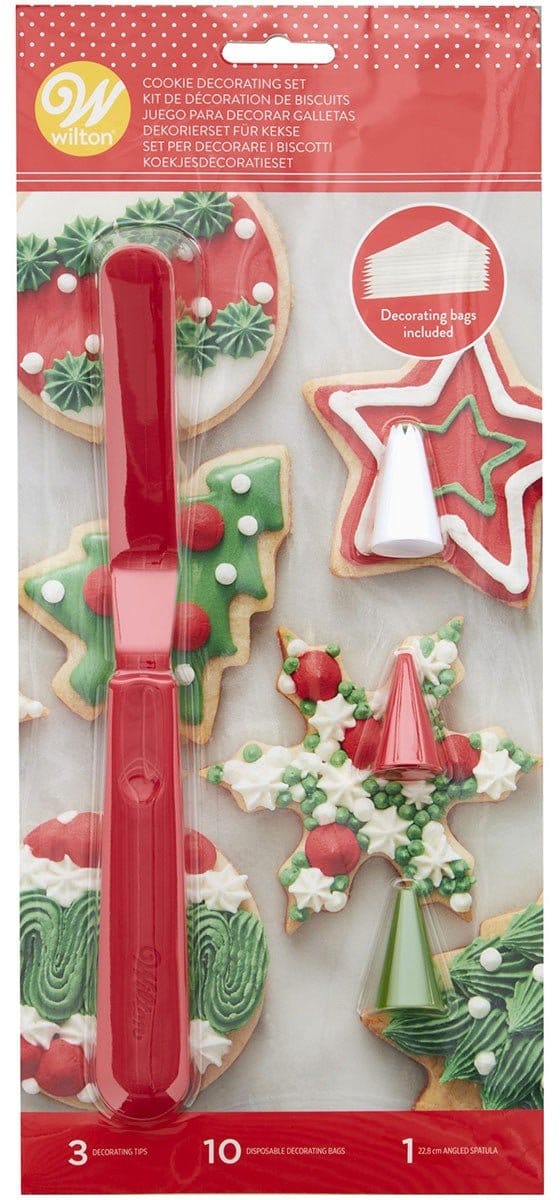 Wilton Koekjes Decoratie Set - Spatel - Spuitmondjes - Spuitzakken - Spatel