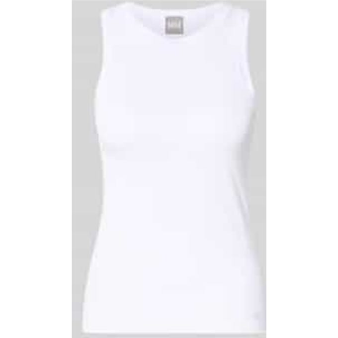 Tanktop in riblook met ronde hals