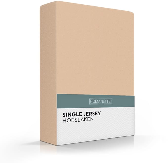 Romanette Jersey Hoeslaken Camel 160/180/200 x 200/210/220 cm