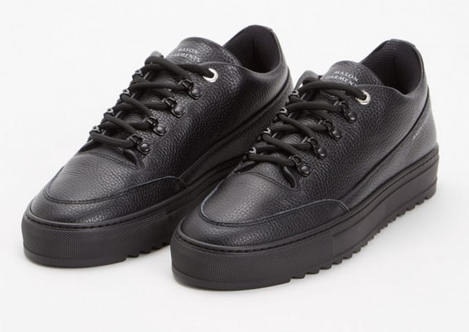 Mason Garments Torino sneaker van leer - Zwart - Maat 40