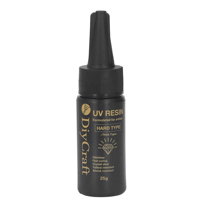 Résine UV Inodore Transparente Polymérisation Rapide Couvercle de Bouteille Général Scellage Sûr Résine de Coulée Claire pour Artisanat 25g black