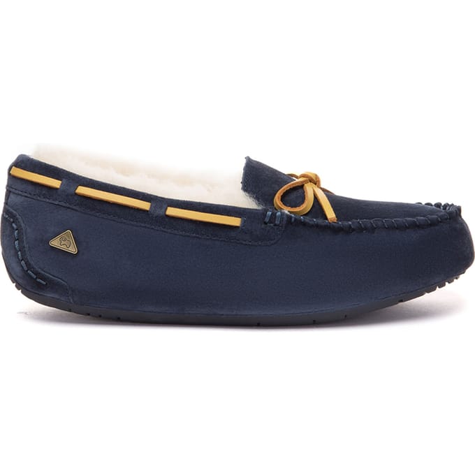 EVER AU Dames leren loafers – Crested