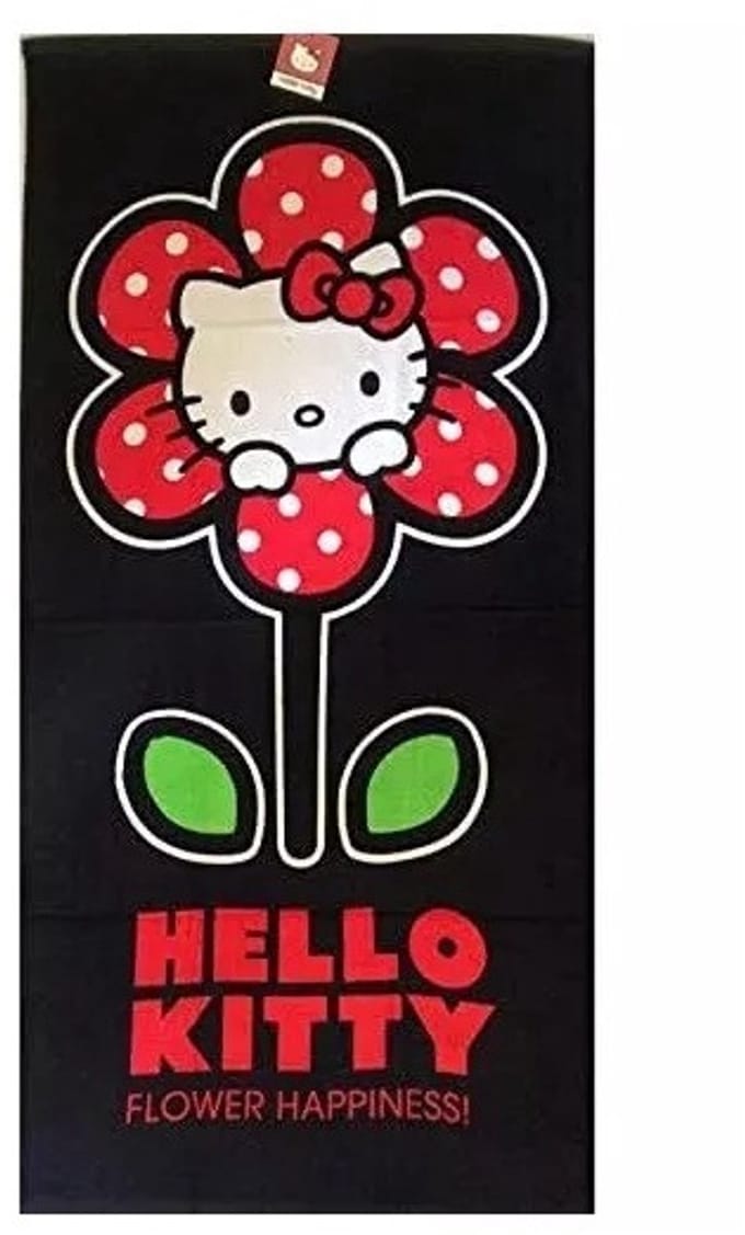 Hello Kitty - Strandlaken - Bad handdoek - 100% Katoen - 70x140 Cm groot