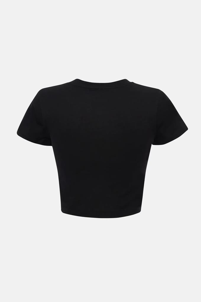 Geprinte Katoenen Cropped T-Shirt