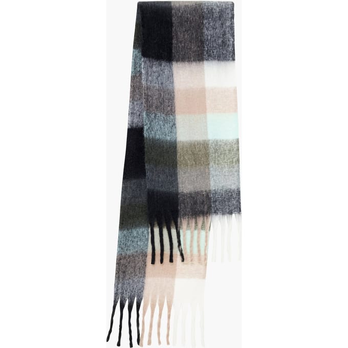 French Connection Super Soft Check Scarf Multi Gry/cream/mint Taglia: OS | Sciarpe Outlet | Donna
