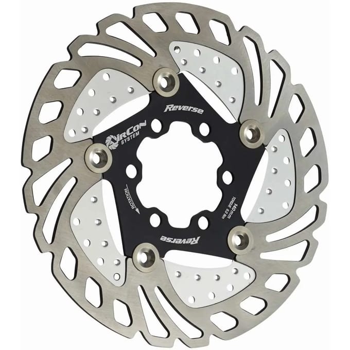 Reverse AirCon Disc Brake Rotor 6-Bolt, zwart Diameter 140mm