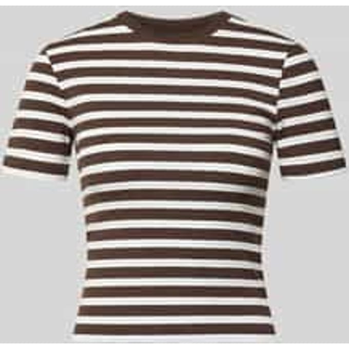 slim fit T-shirt met viscose model 'JUNE'