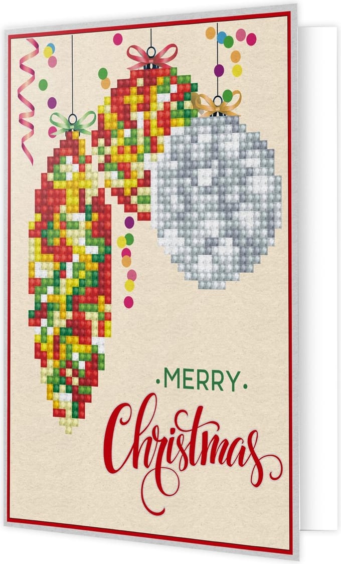 DIAMOND DOTZ Kerstballen - Diamond Painting - 825 Dotz - 18x13 cm