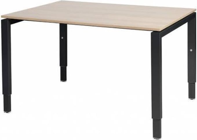 Verstelbaar Bureau - Domino 120x90 Havana Kersen - zwart frame