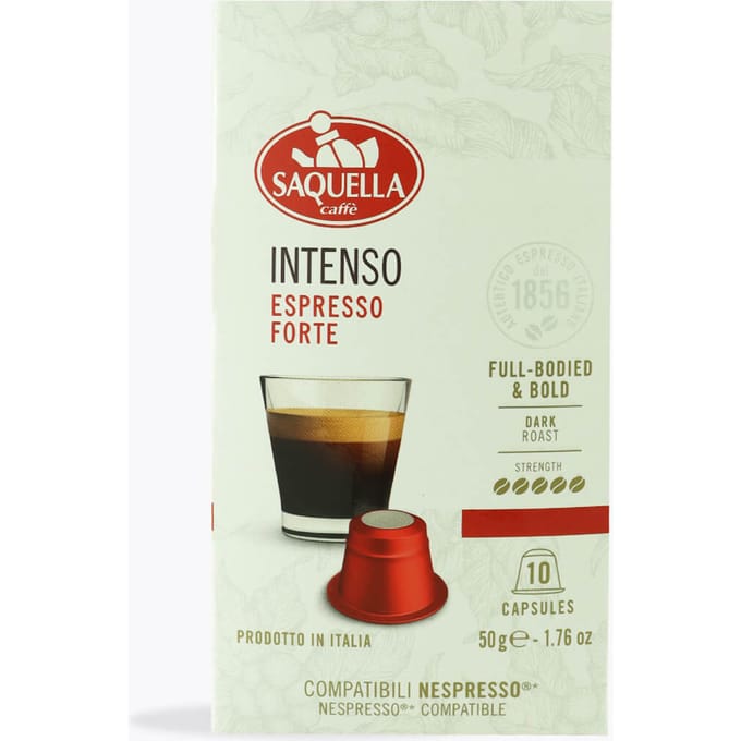 Saquella Bar ITALIA Intenso 10 capsules Nespresso®-compatibel
