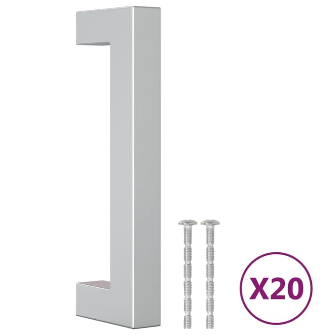 vidaXL - Handvatten - 20 - st - 96 - mm - roestvrij - staal - zilverkleurig