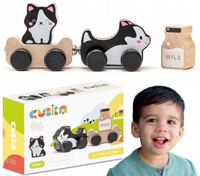Cubika Houten Magnetische Trein met Vloer - 18m+